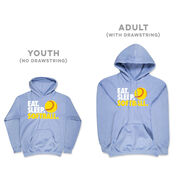 Softball Hooded Sweatshirt - Eat. Sleep. Softball.
