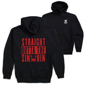 Hockey Hooded Sweatshirt - Straight Outta The Sin Bin (Back Design)