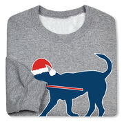 Hockey Crewneck Sweatshirt - Santa Hockey Dog