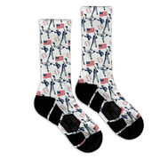 Baseball Graphic Flex Mid-Calf Socks - Americana