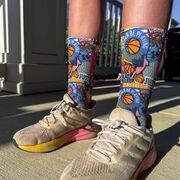 Basketball Graphic Flex Mid-Calf Socks - Basketball Life