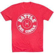 Wrestling T-Shirt Short Sleeve - Battle In Circle [Adult Medium/Red] - SS