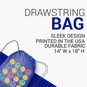 Softball Drawstring Backpack - Softball Makes Me Happy