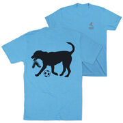 Soccer Short Sleeve T-Shirt - Spot The Soccer Dog (Back Design)