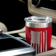 Softball 20 oz. Double Insulated Tumbler - Flag