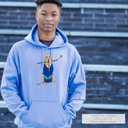 Hockey Hooded Sweatshirt - Puck The Hockey Dog