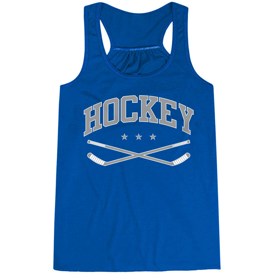 Hockey Flowy Racerback Tank Top - Varsity Hockey