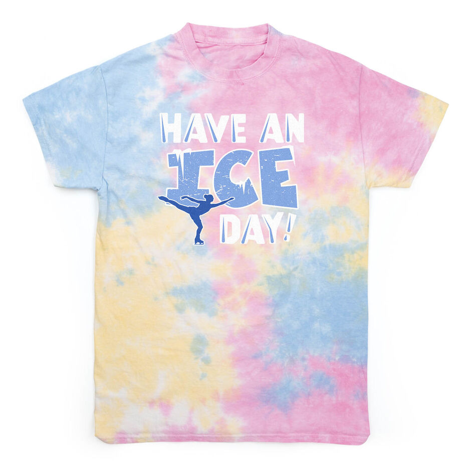 Figure Skating Short Sleeve T-Shirt - Have An Ice Day Tie Dye