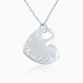 Sport Heart - LACROSSE Silver Necklace