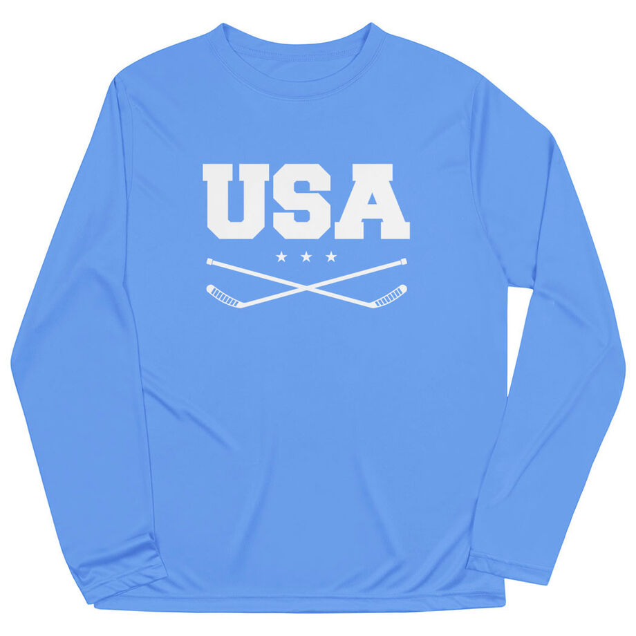 Hockey Long Sleeve Performance Tee - USA