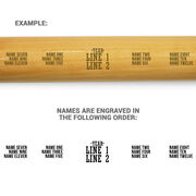 Engraved Mini Baseball Bat - Team Name With Roster