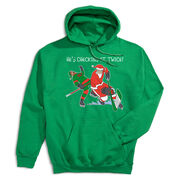 Hockey Hooded Sweatshirt - He's Checking It Twice