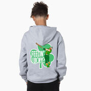 Baseball Hooded Sweatshirt - Feelin' Lucky Baseball (Back Design)