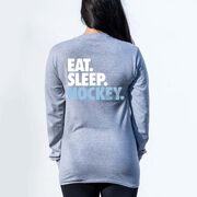 Hockey Tshirt Long Sleeve - Eat. Sleep. Hockey (Back Design)