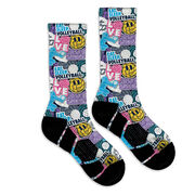 Volleyball Graphic Flex Mid-Calf Socks - Volleyball Life