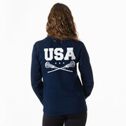 Girls Lacrosse Tshirt Long Sleeve - USA Girls Lacrosse (Back Design)