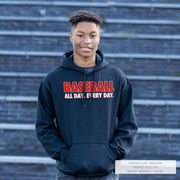 Baseball Hooded Sweatshirt - Baseball All Day Everyday