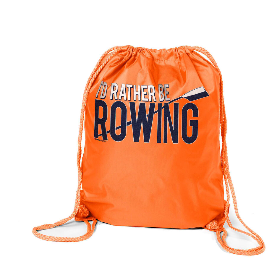 I'd Rather Be Rowing Drawstring Backpack