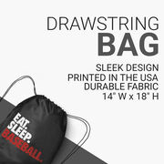 Baseball Drawstring Backpack Eat. Sleep. Baseball.