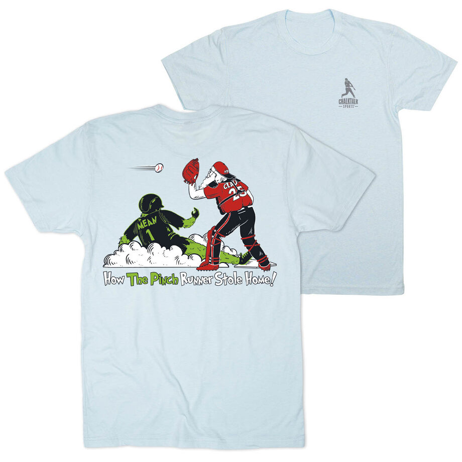 Baseball Short Sleeve T-Shirt - How The Pinch Stole Home (Back Design)