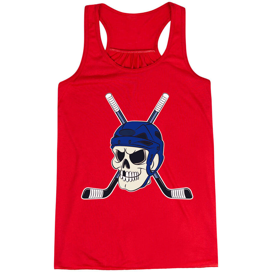  Hockey Flowy Racerback Tank Top - Chill to the Bone