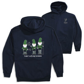 Guys Lacrosse Hooded Sweatshirt - Laxin' With My Gnomies (Back Design)