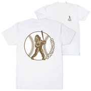 Baseball Short Sleeve T-Shirt - Baseball Bigfoot (Back Design)