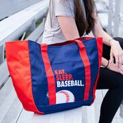 Baseball Tote Bag - Eat Sleep Baseball