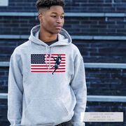 Guys Lacrosse Hooded Sweatshirt - Patriotic Lacrosse