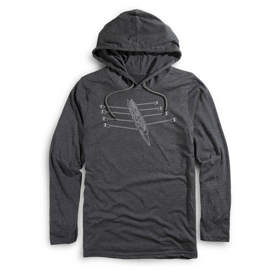 Men's Crew Lightweight Hoodie - Crew Row Team Sketch