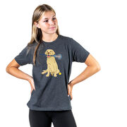 Girls Lacrosse Short Sleeve T-Shirt - Chase The Lax Dog