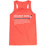 Hockey Flowy Racerback Tank Top - Hockey Mom Definition