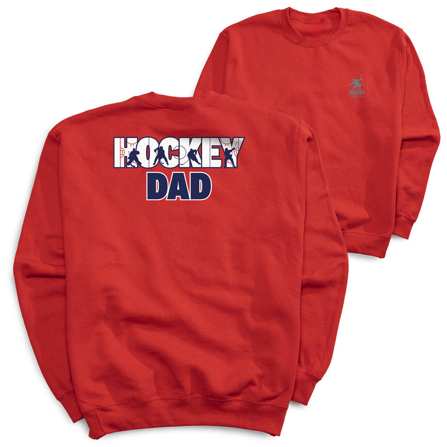 Hockey Crewneck Sweatshirt - Hockey Dad Life (Back Design)