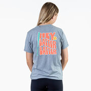 Softball Short Sleeve T-Shirt - Hey Batter Batter (Back Design)