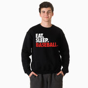 Baseball Crewneck Sweatshirt - Eat Sleep Baseball Bold