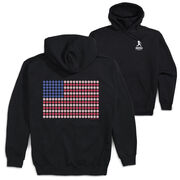 Baseball Hooded Sweatshirt - Patriotic Baseball (Back Design)