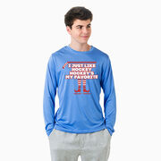 Hockey Long Sleeve Performance Tee - Hockey's My Favorite