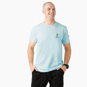 Guys Lacrosse Short Sleeve T-Shirt - Max The Lax Dog (Back Design)