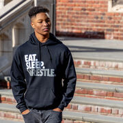 Wrestling Hooded Sweatshirt - Eat Sleep Wrestle (Stack)