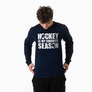 Hockey Tshirt Long Sleeve - Hockey Is My Favorite Season