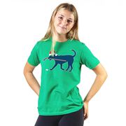 Hockey T-Shirt Short Sleeve Christmas Dog