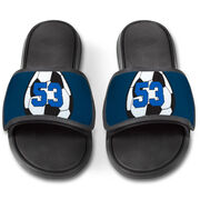 Soccer Repwell&reg; Slide Sandals - Soccer Ball with Number