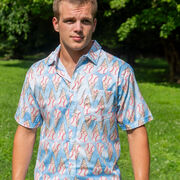 Baseball Performance Short Sleeve Button Down Shirt - I Scream