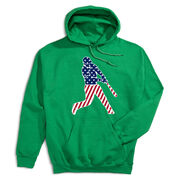 Baseball Hooded Sweatshirt - Baseball Stars and Stripes Player