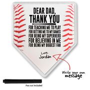 Premier Wooden Baseball Home Plate Plaque - Dear Dad