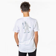 Guys Lacrosse Short Sleeve T-Shirt - Yeti (Walking) (Back Design)