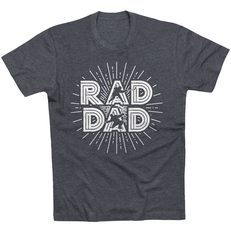 Hockey T-Shirt Short Sleeve - Rad Dad [Charcoal/Adult Small] - SS