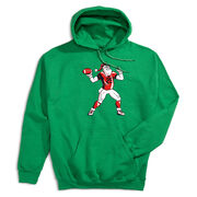 Football Hooded Sweatshirt - Touchdown Santa