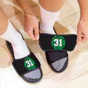 Basketball Repwell&reg; Slide Sandals - Basketball With Number