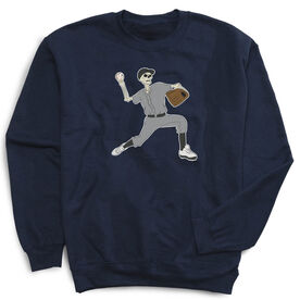 Baseball Crewneck Sweatshirt - Baseball Bones